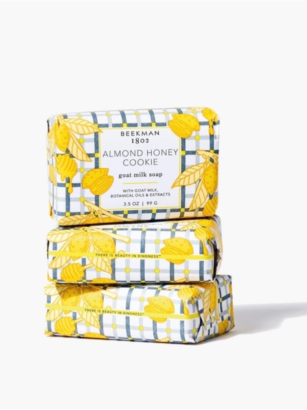 Beekman 1802 | Almond Honey Cookie | 3-Pack Palm-Sized Bar Soap Set